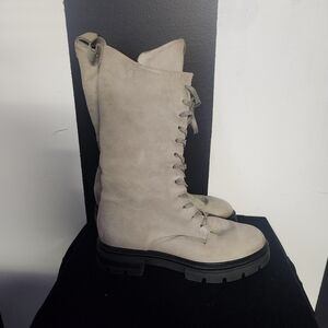 Gray Combat & Moto Boots